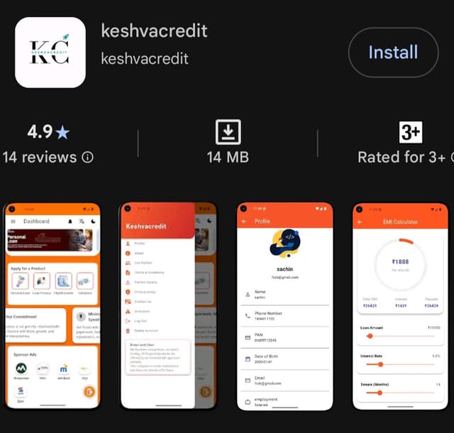 KeshvaCredit App Preview